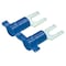 Panduit Fork Terminal, #6 Stud Size, 14 AWG, 600 V, Vinyl Insulated, Blue, Crimp Termination Only, 3000 PK PV14-6FB-3K - alternate 2